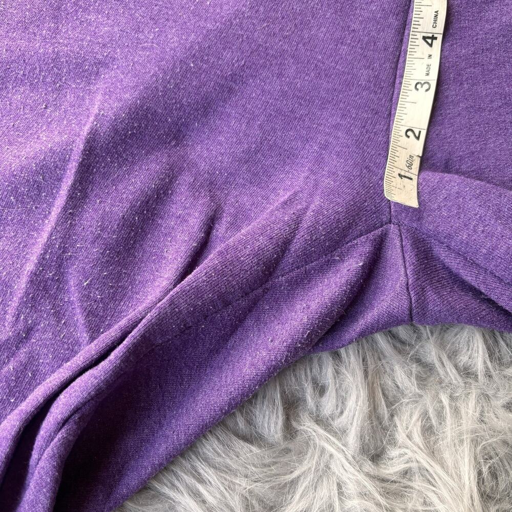Just My Size Sweatpants Sz 2X Plus Size Fleece inside Purple Winter Comfy Lounge - Picture 10 of 11
